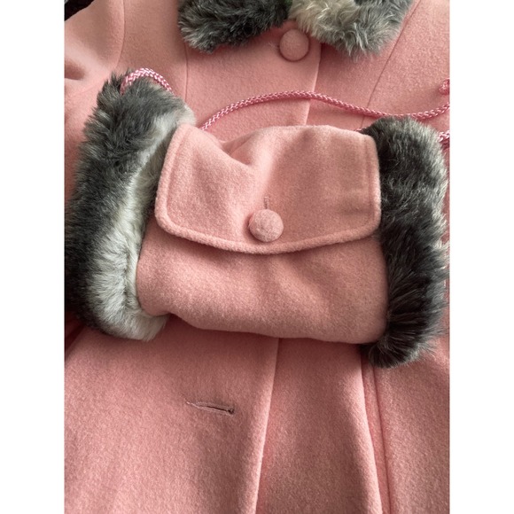 Trilogi Collection Pink Trim Coat with Matching Hat & Muff Set - Picture 13 of 16